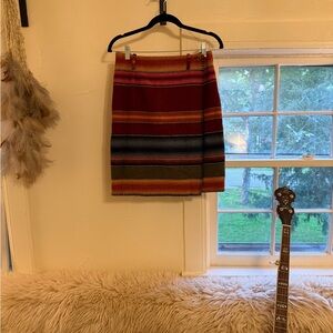 Western Vintage Navajo Blanket Skirt